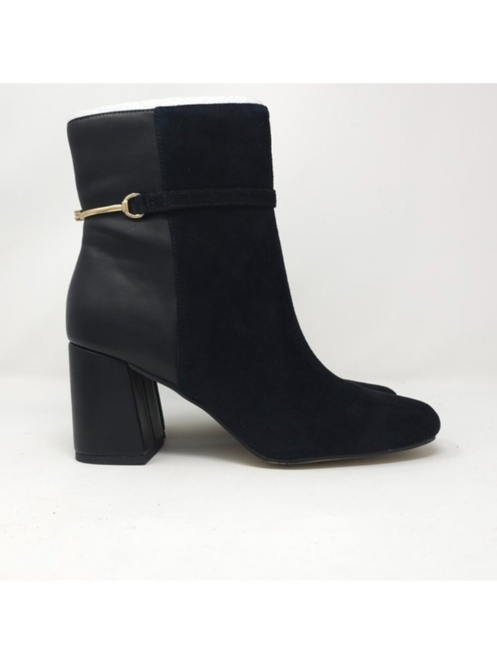 Bella Vita Black Suede & Leather Ankle Heeled Boots 7.5M - Picture 3 of 11